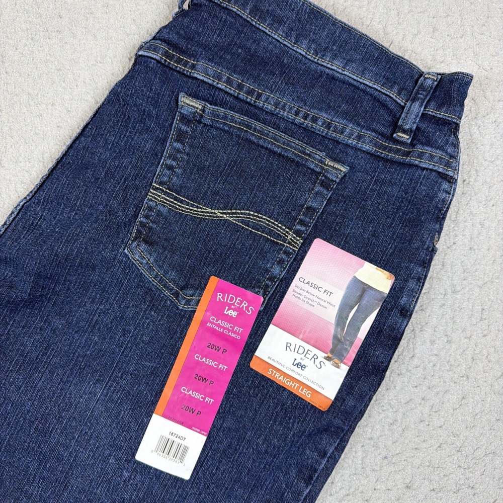 Riders By Lee Women's Classi Fit Denim Blue Jeans Stretch Size 20W/P NWT